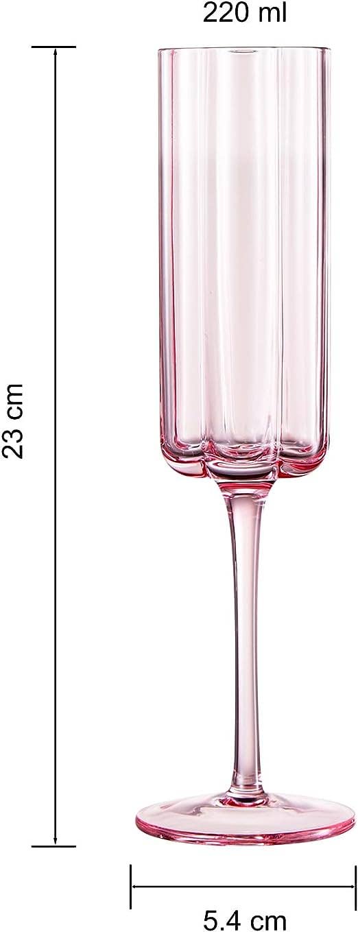 Flower Champagne Flute Glass - vibeboxshop