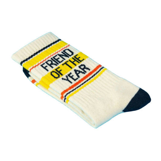 Friend Of The Year Gym Crew Socks - vibeboxshop