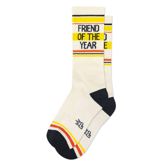 Friend Of The Year Gym Crew Socks - vibeboxshop
