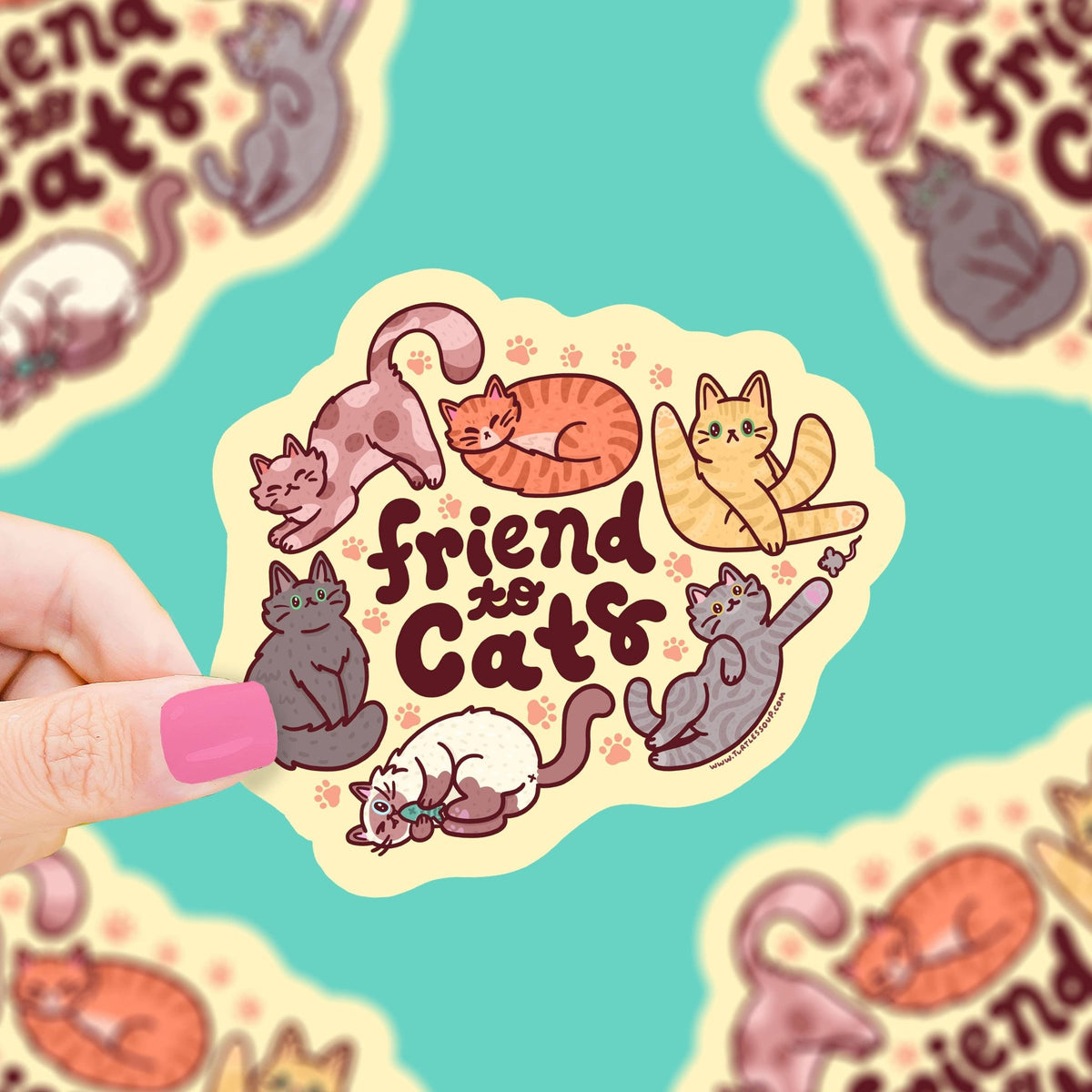 Friend to Cats Sticker - vibeboxshop