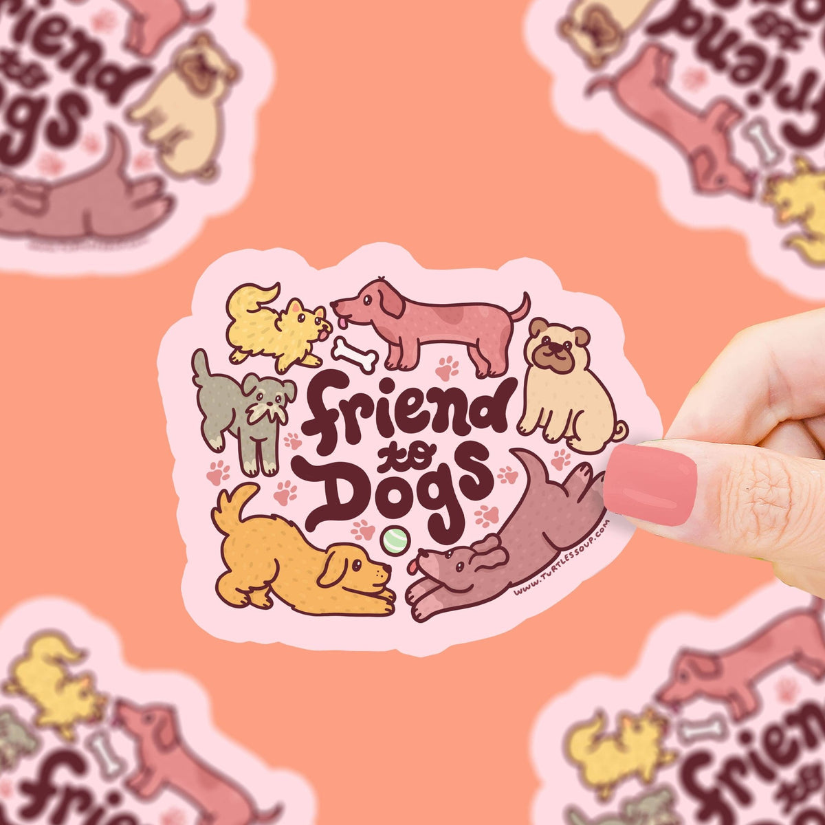 Friend to Dogs Vinyl Sticker - vibeboxshop