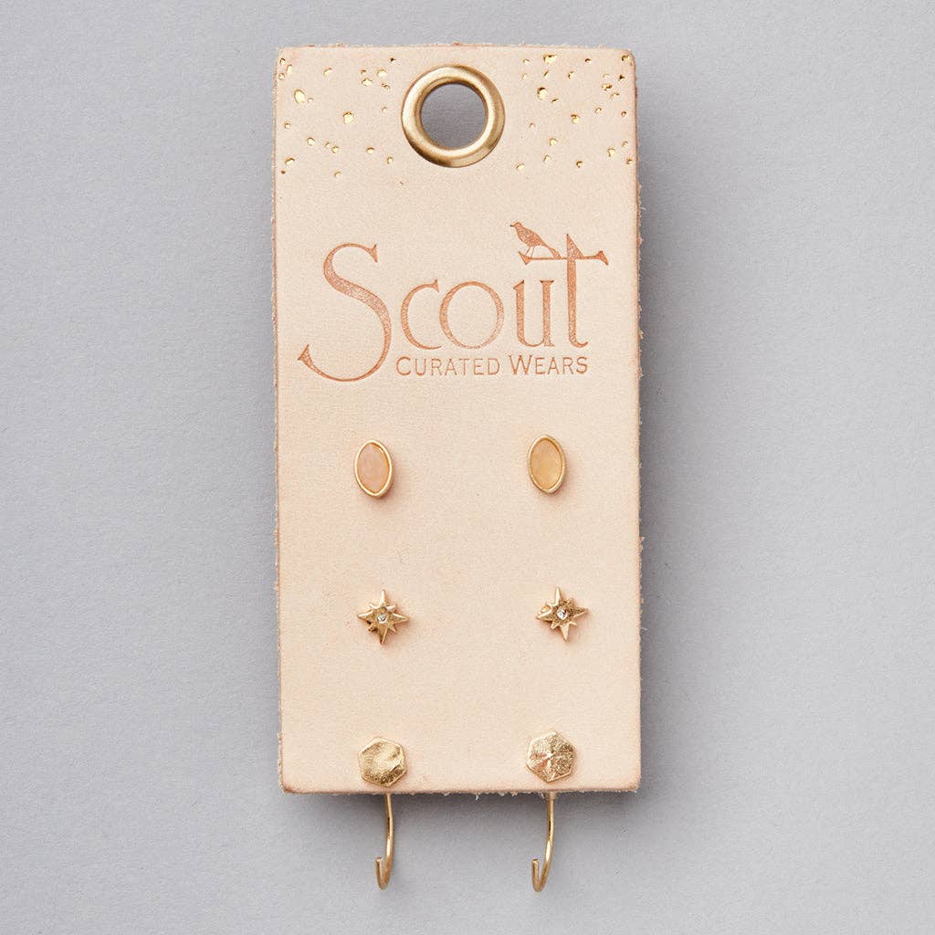 Gabby Stud Trio | Stone of Joy - vibeboxshop