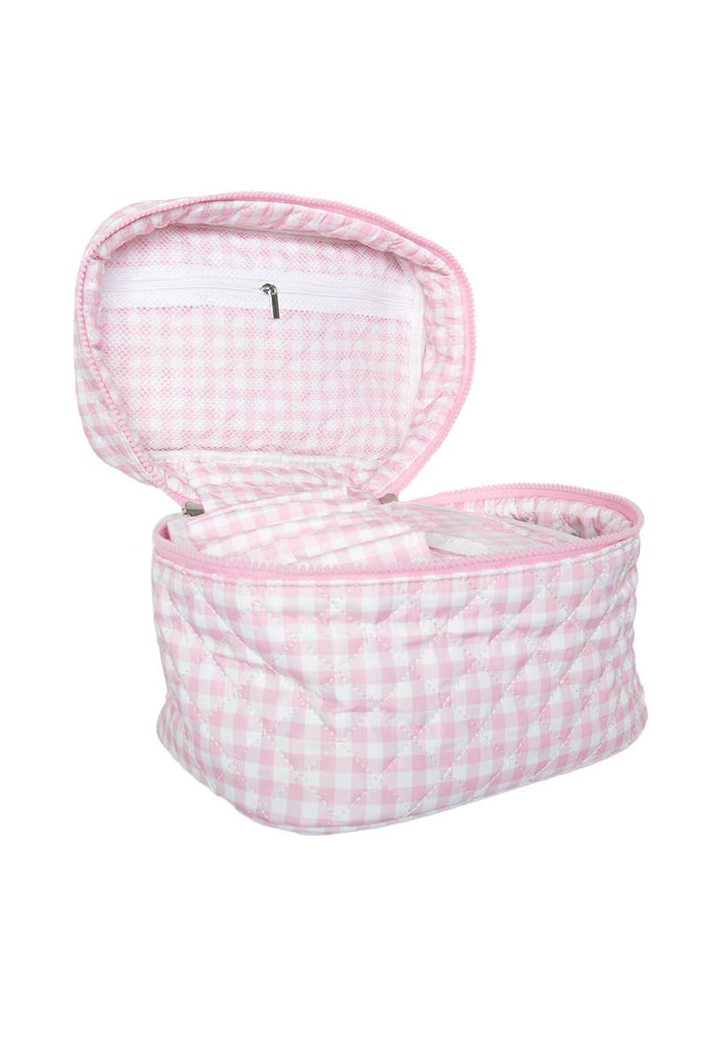 Gingham Make Up Bag - vibeboxshop