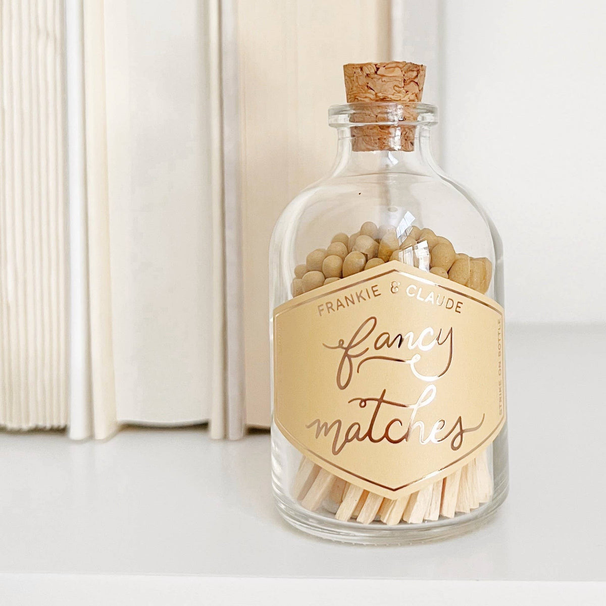 Golden Honey Matches in Glass Jar - vibeboxshop