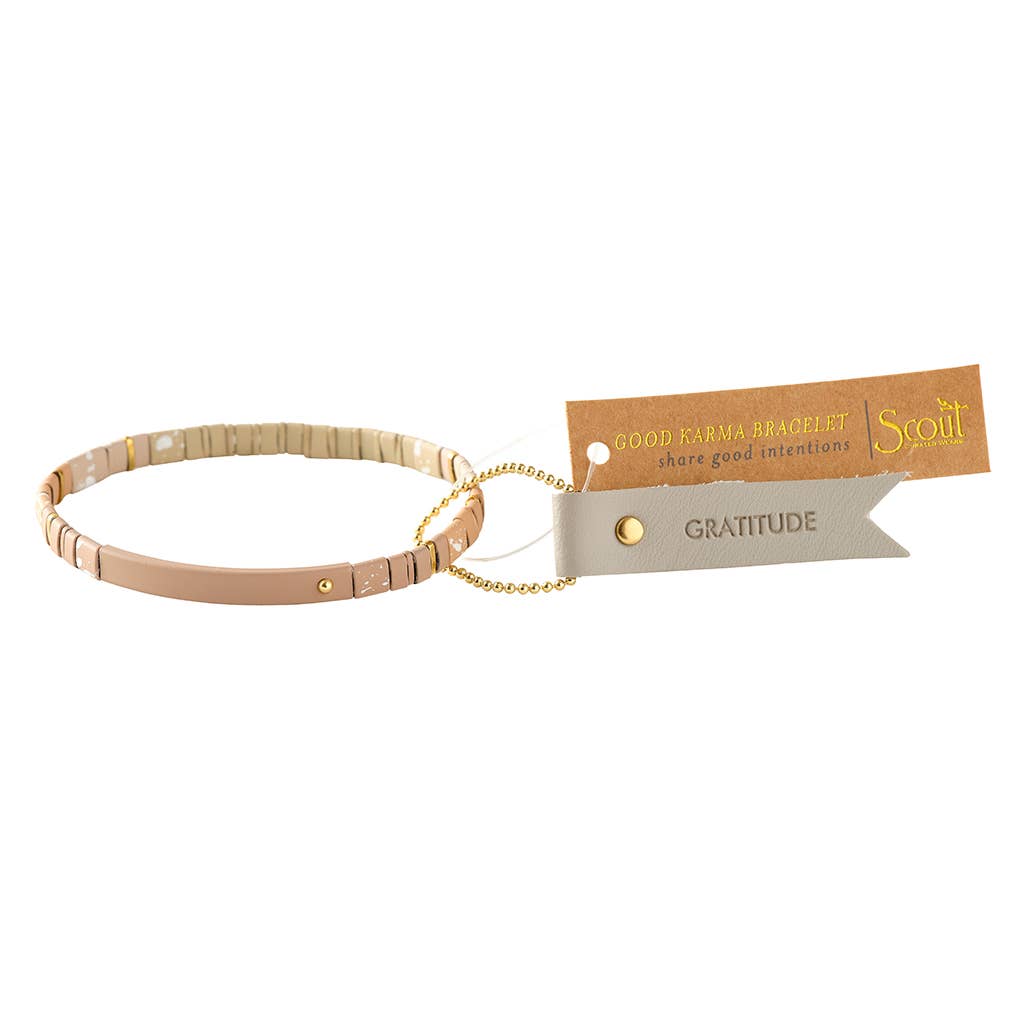 Good Karma Ombre Bracelet - Gratitude Fawn/Gold Bracelet - vibeboxshop