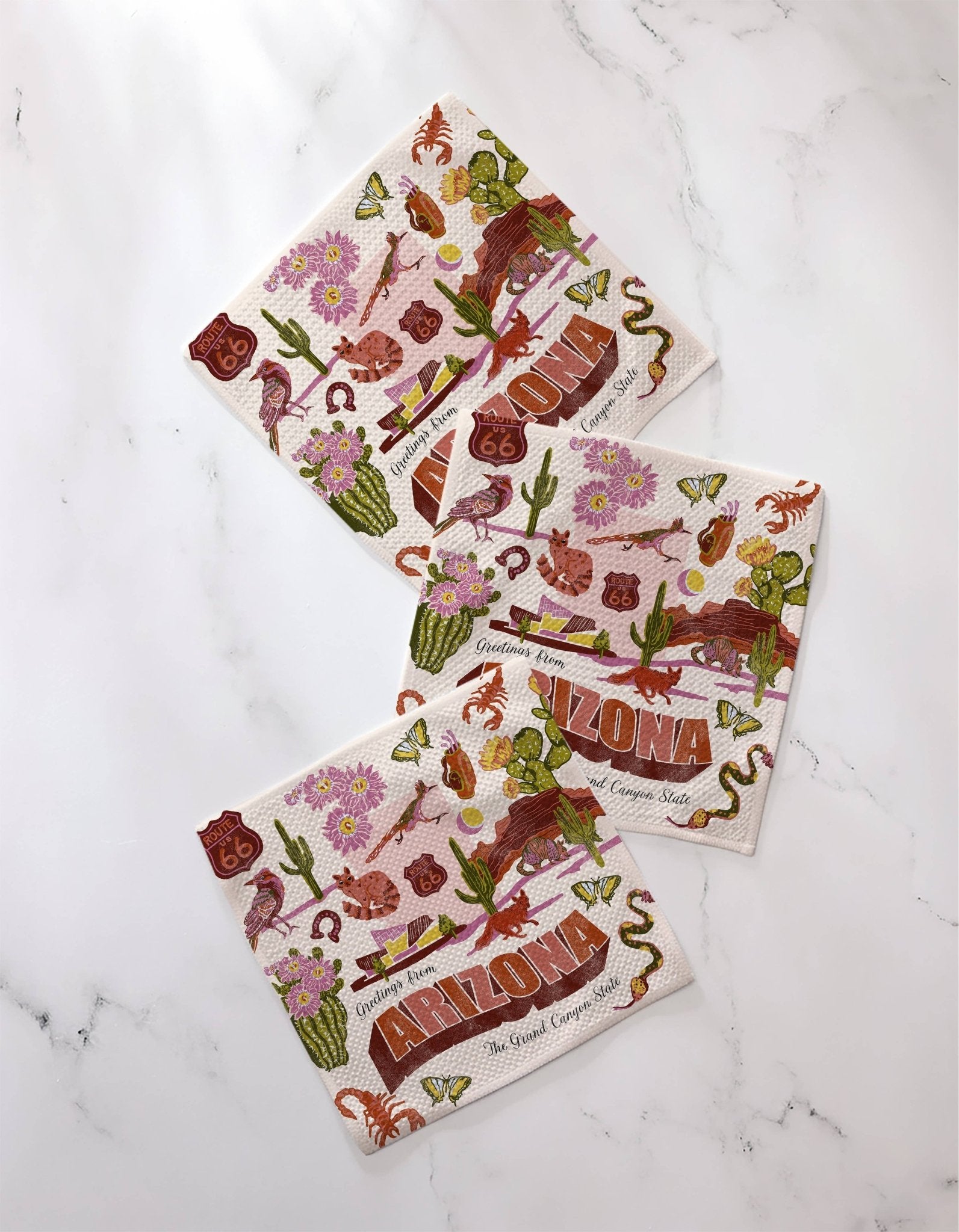 Greetings From Arizona Dishcloth Set - vibeboxshop