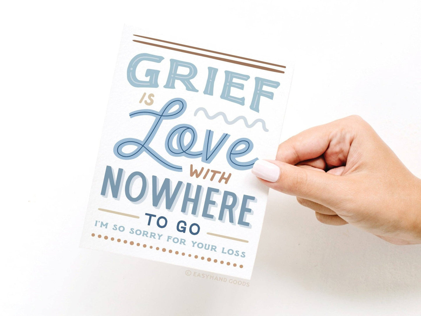 Grief Is Love With Nowhere to Go Greeting Card - vibeboxshop
