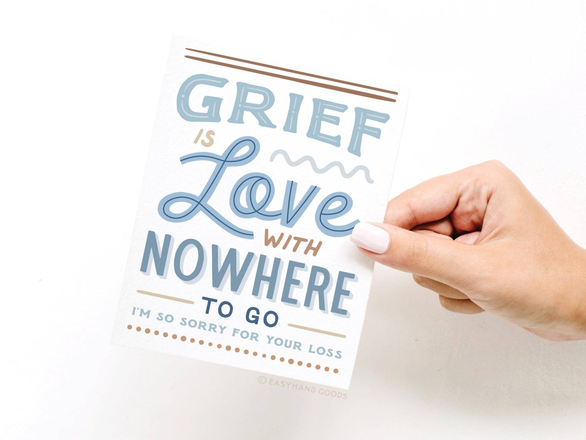 Grief Is Love With Nowhere to Go Greeting Card - vibeboxshop