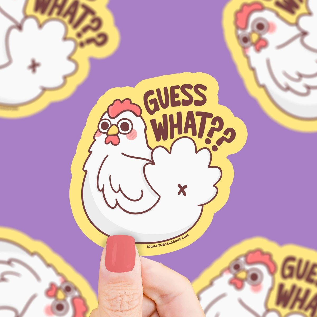 Guess What Chicken Butt Sticker - vibeboxshop