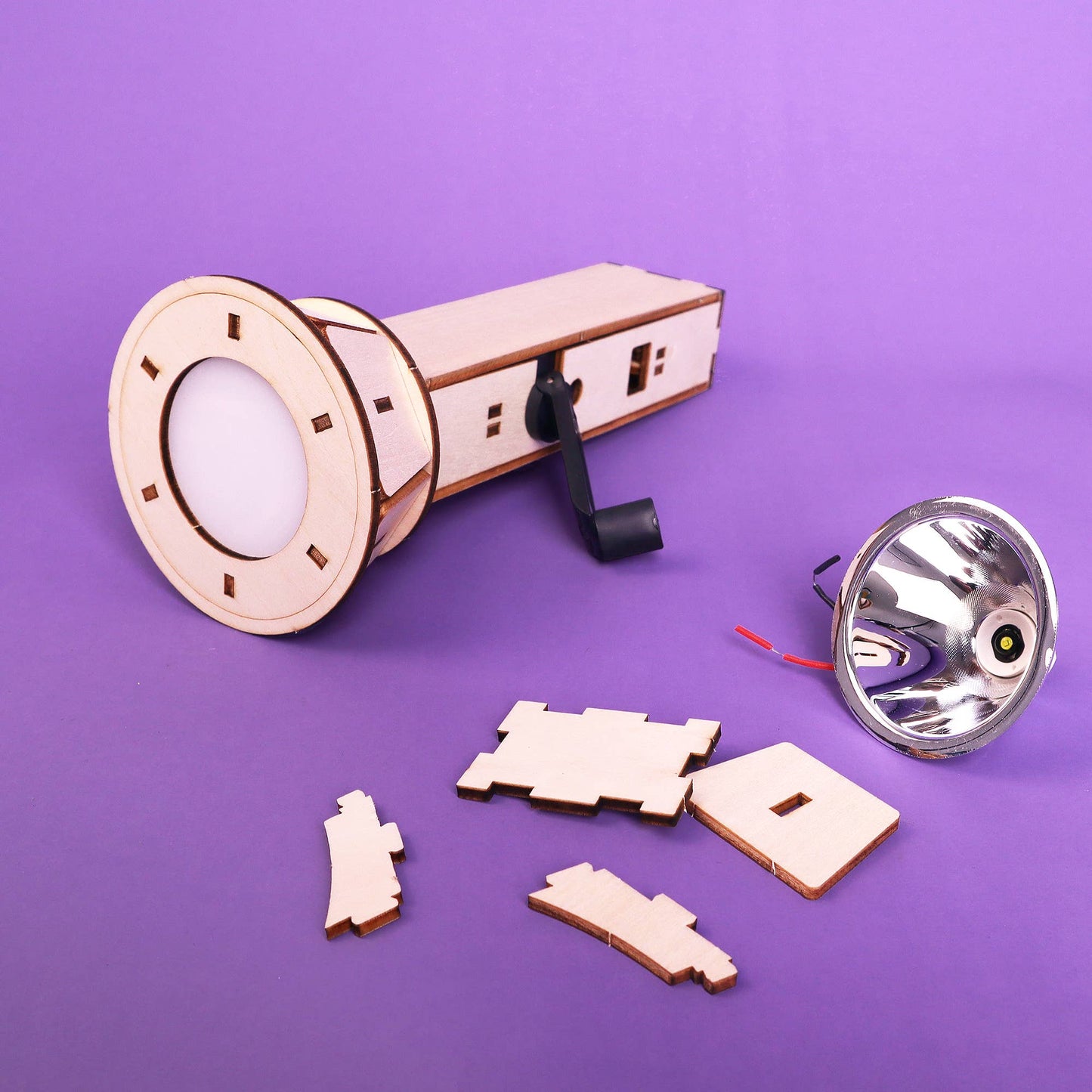 Hand - Crank Flashlight DIY Kit | STEM - vibeboxshop