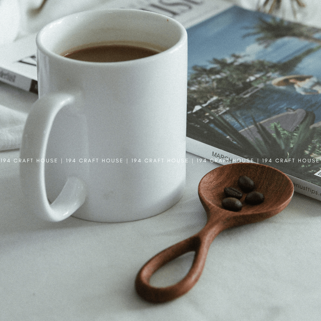 Handcarved Wooden Coffee & Tea Spoon - vibeboxshop
