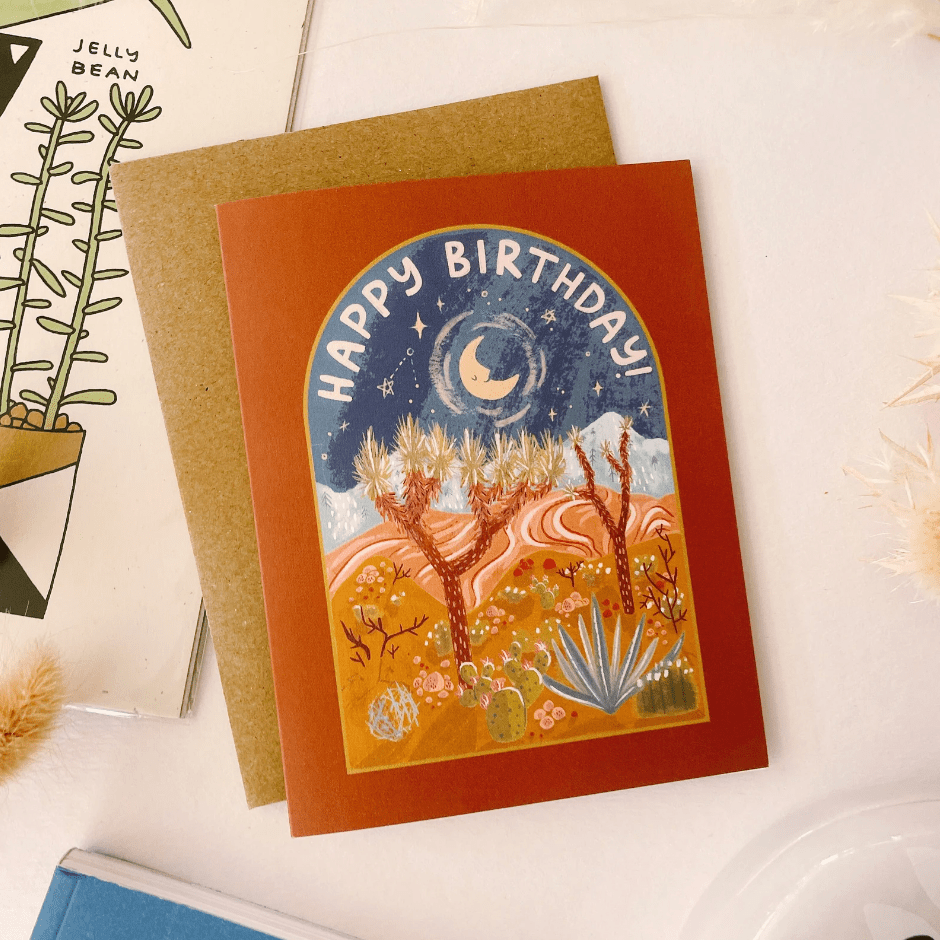 Happy Birthday Desert Landscape Card - vibeboxshop