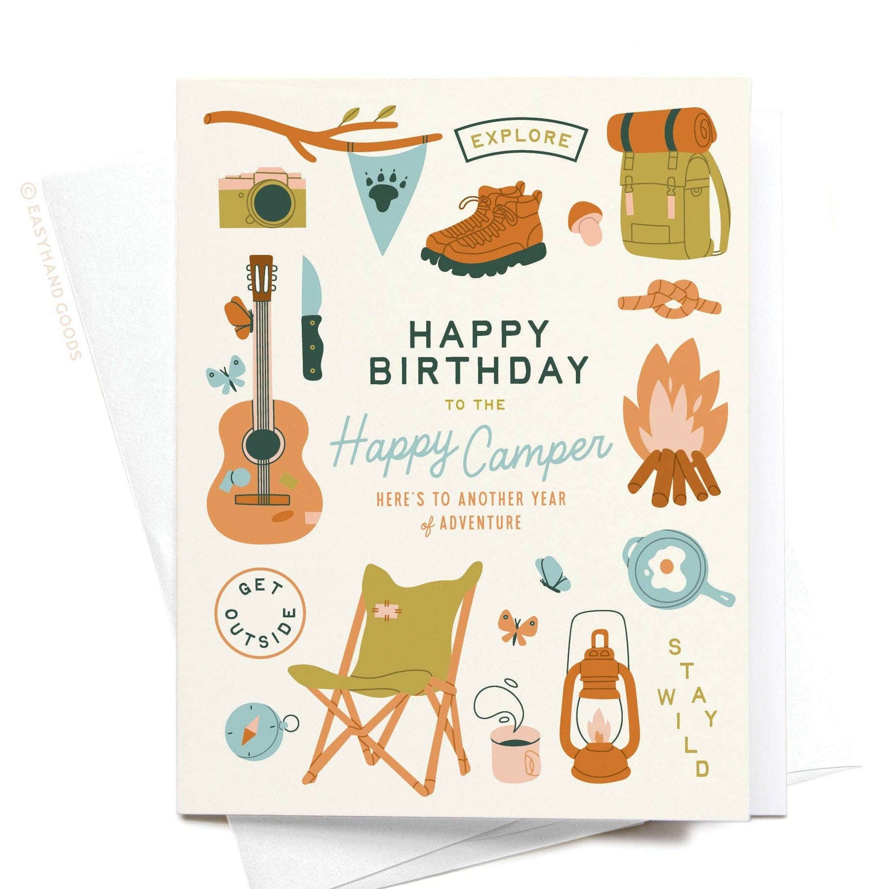 Happy Birthday to the Happy Camper Greeting Card - vibeboxshop