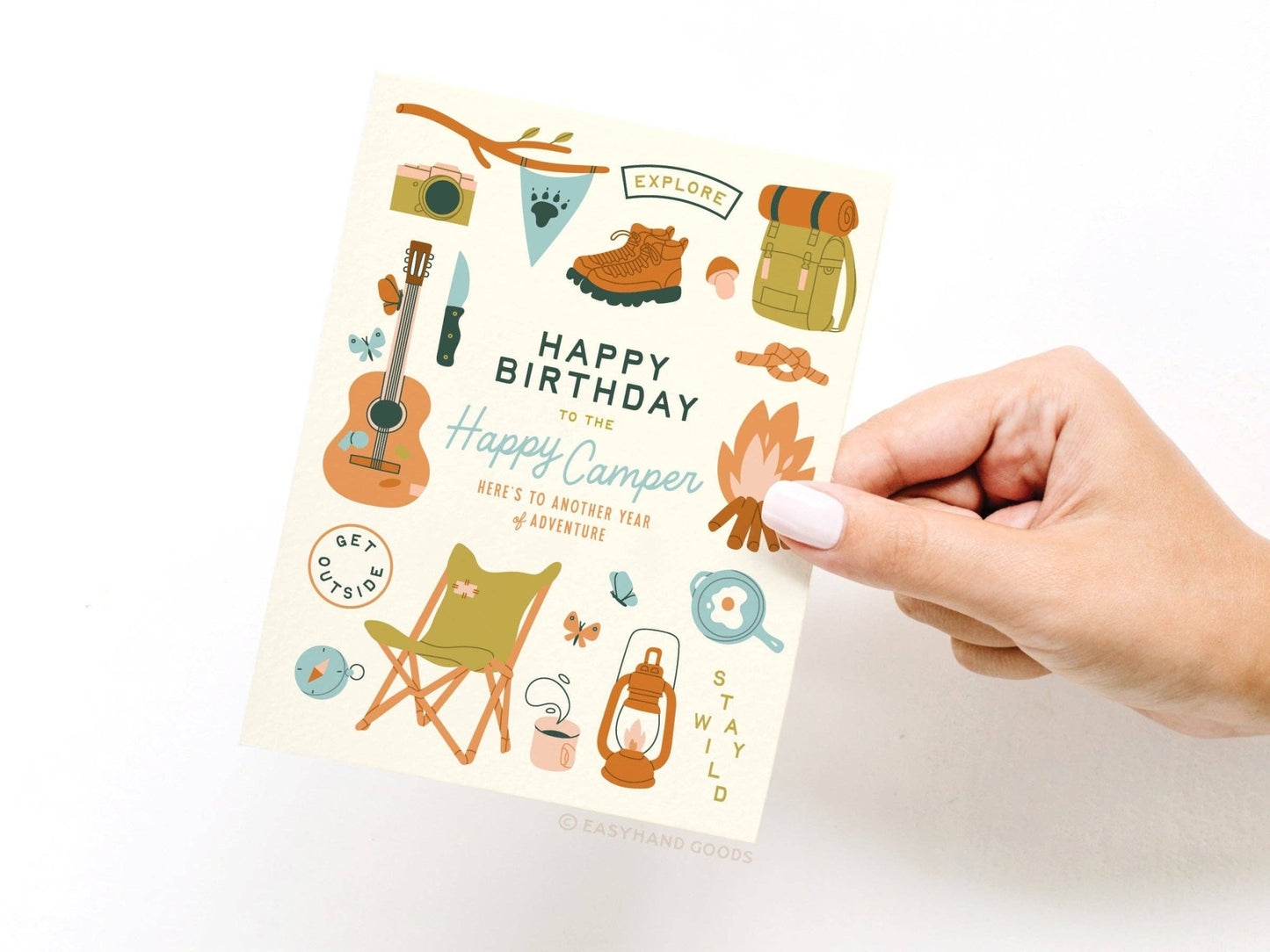 Happy Birthday to the Happy Camper Greeting Card - vibeboxshop
