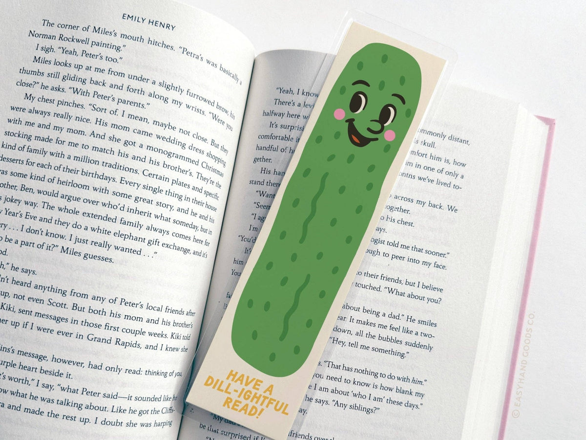 Have a Dill-ightful Read Pickle Laminated Bookmark - vibeboxshop