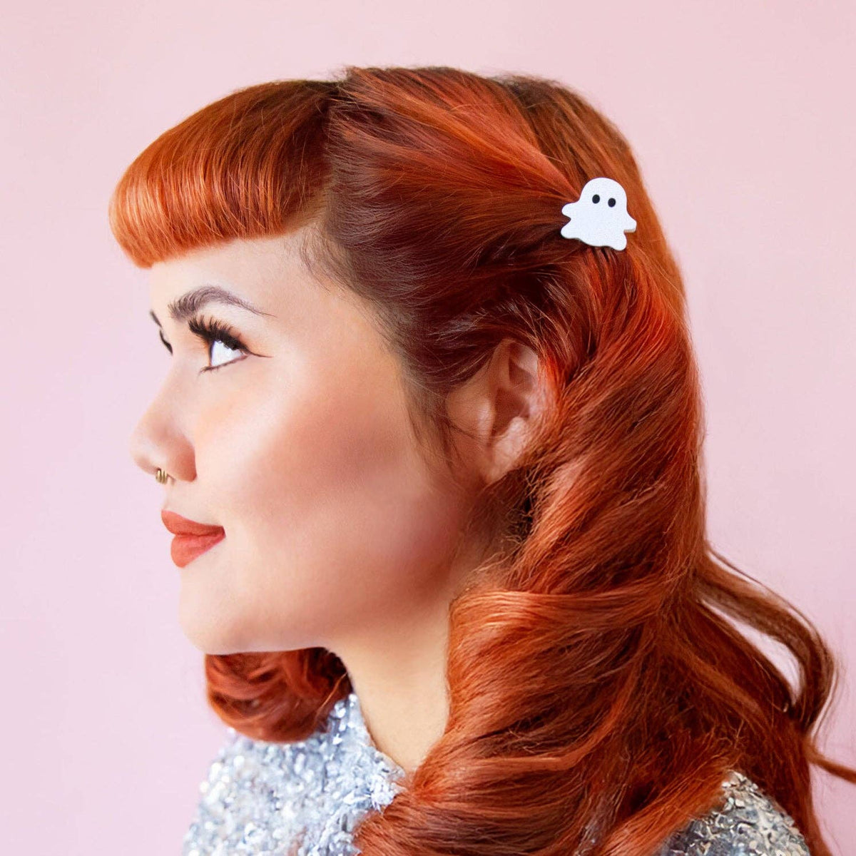 Hey Boo! Ghost Mini Hair Clip - vibeboxshop