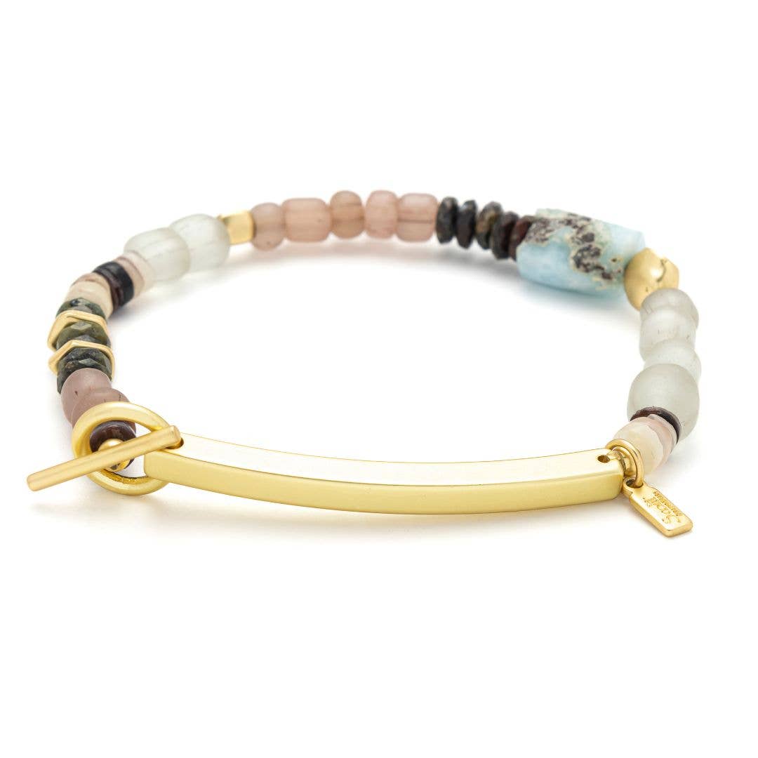 Hidden Message: Badass Bracelet - Larimar | Stone of Dreams - vibeboxshop