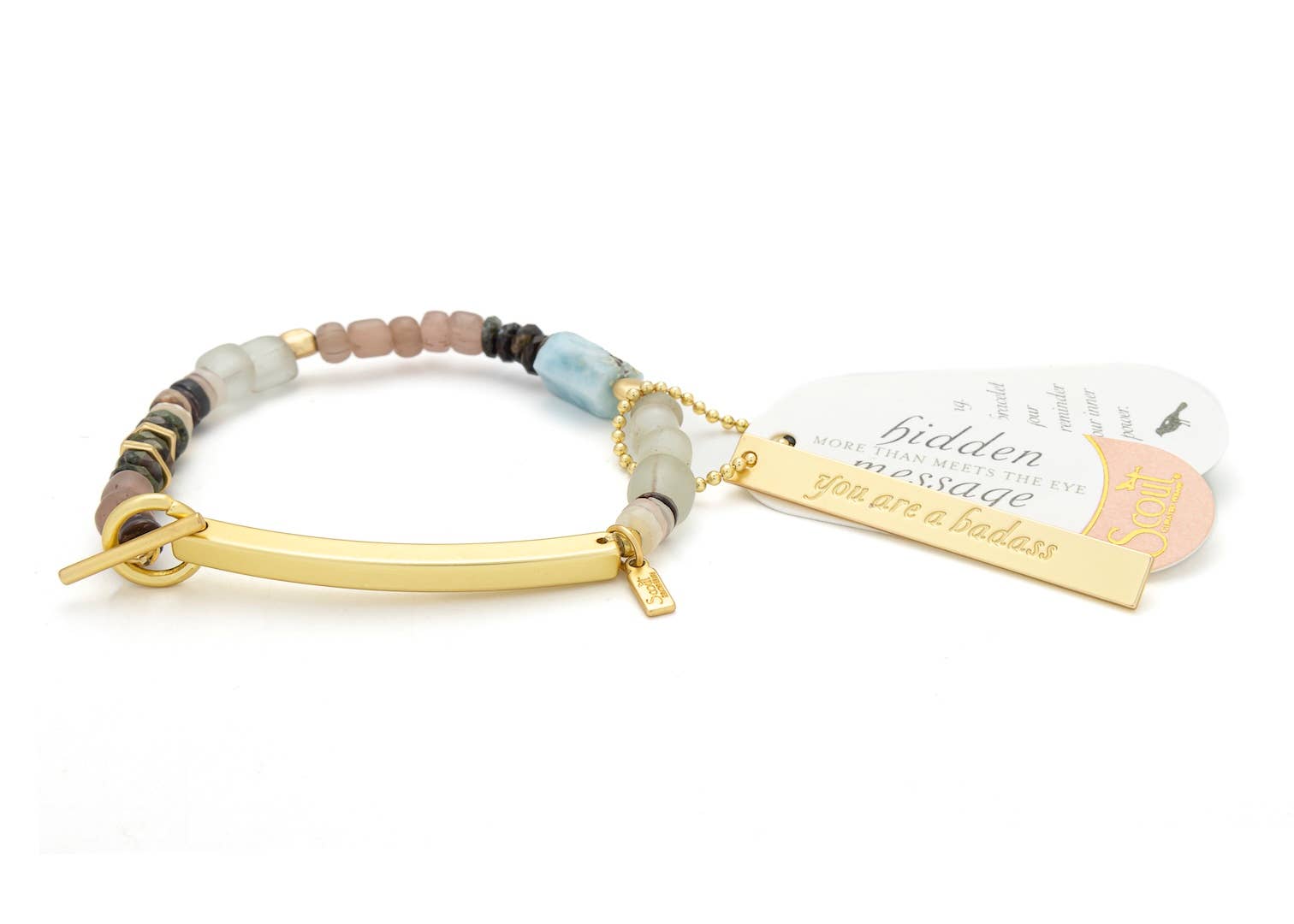 Hidden Message: Badass Bracelet - Larimar | Stone of Dreams - vibeboxshop