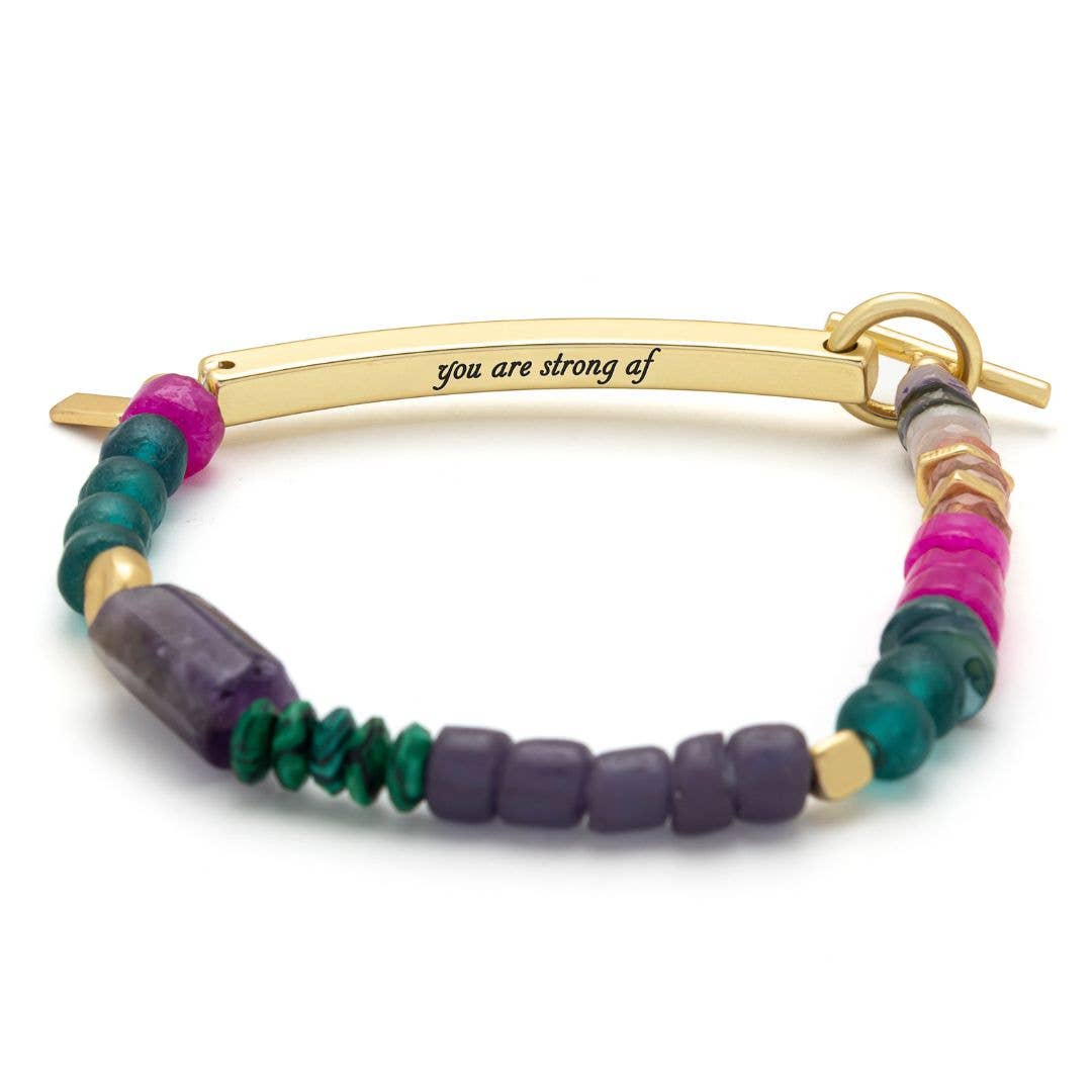 Hidden Message Bracelet - Strong AF - vibeboxshop
