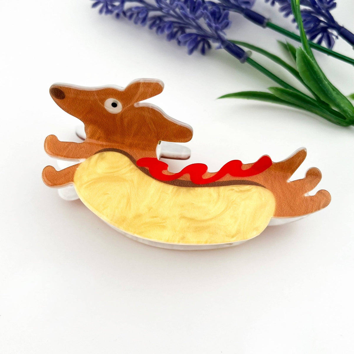 Hot Dog Dachshund Claw Clip - vibeboxshop