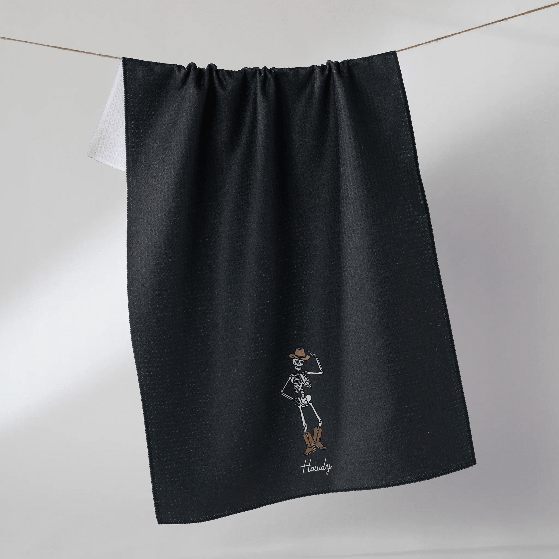 Howdy Cassondra Black Tea Towel - vibeboxshop