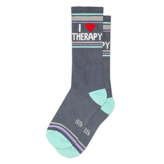 I ❤️ Therapy Gym Crew Socks - vibeboxshop