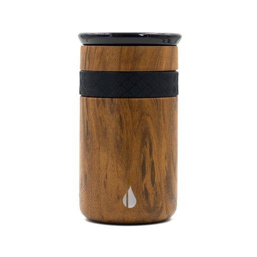 Insulated Teakwood Coffee Tumbler- 12oz - vibeboxshop