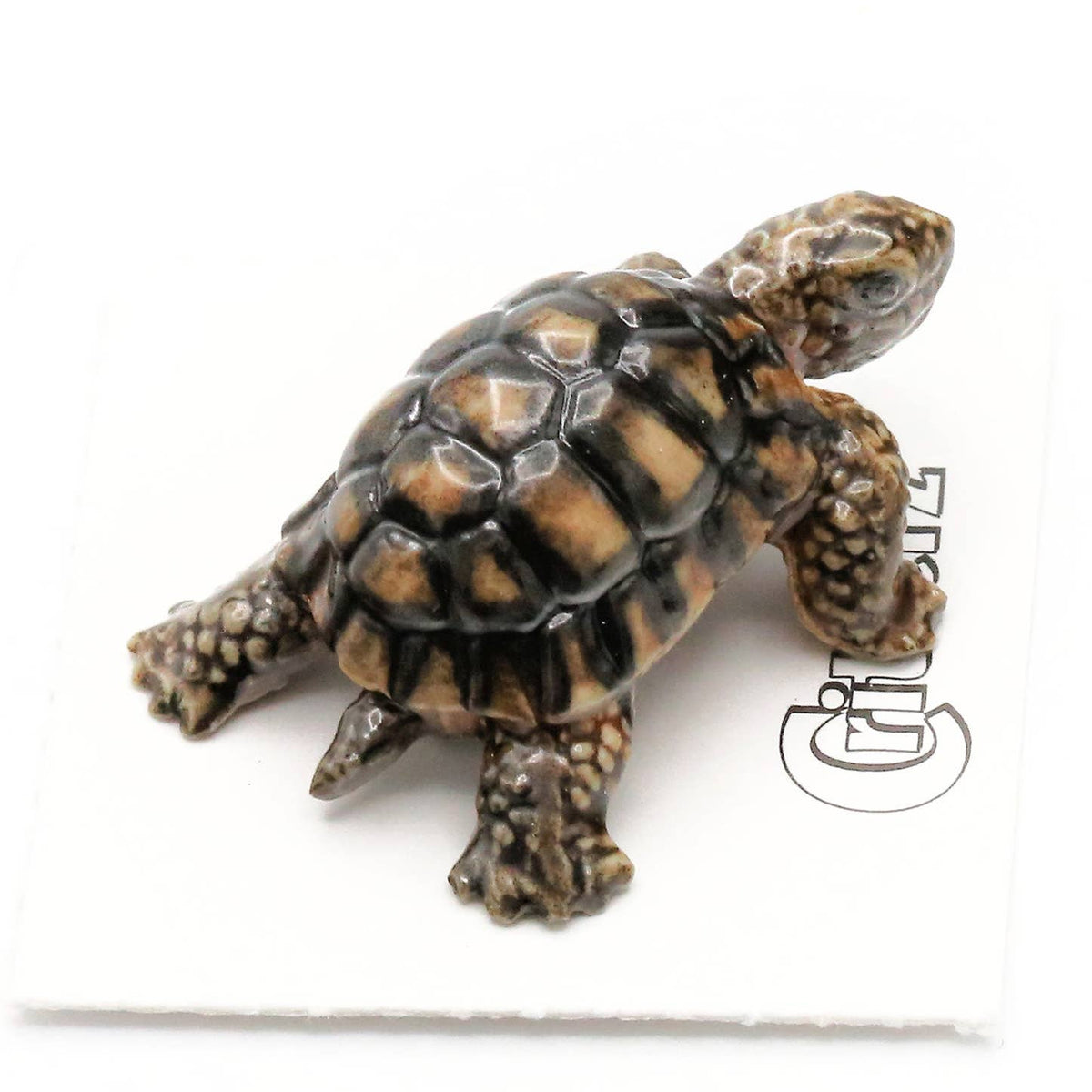 Joshua Desert Tortoise Porcelain Miniature - vibeboxshop