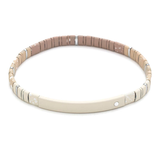 Joy & Kindness Ivory/Silver Good Karma Bracelet - vibeboxshop