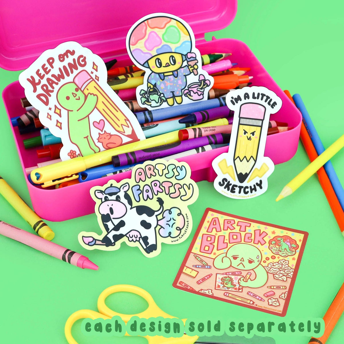 Keep On Drawing Sticker - vibeboxshop
