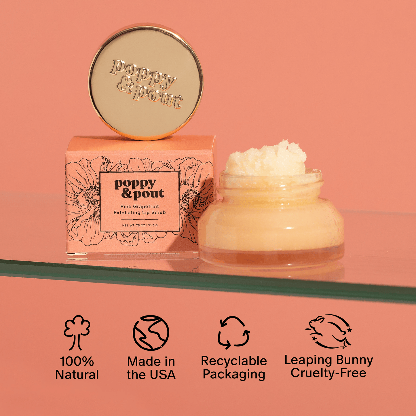 Lip Scrub, Pink Grapefruit - vibeboxshop