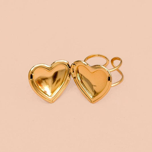 Locket Up Ring - 18k Gold Plated - vibeboxshop