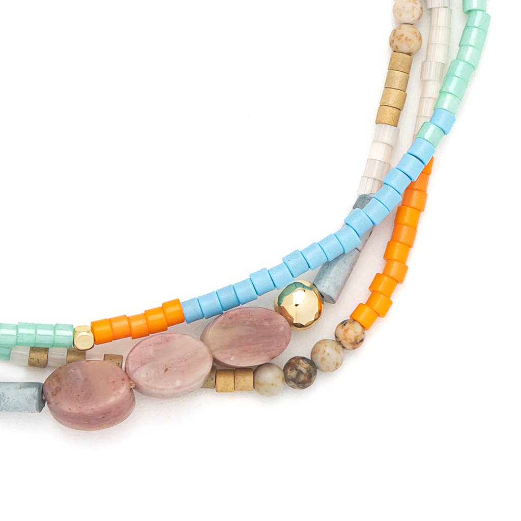 Love/Rhodochrosite | Mixed Media Bracelet - vibeboxshop