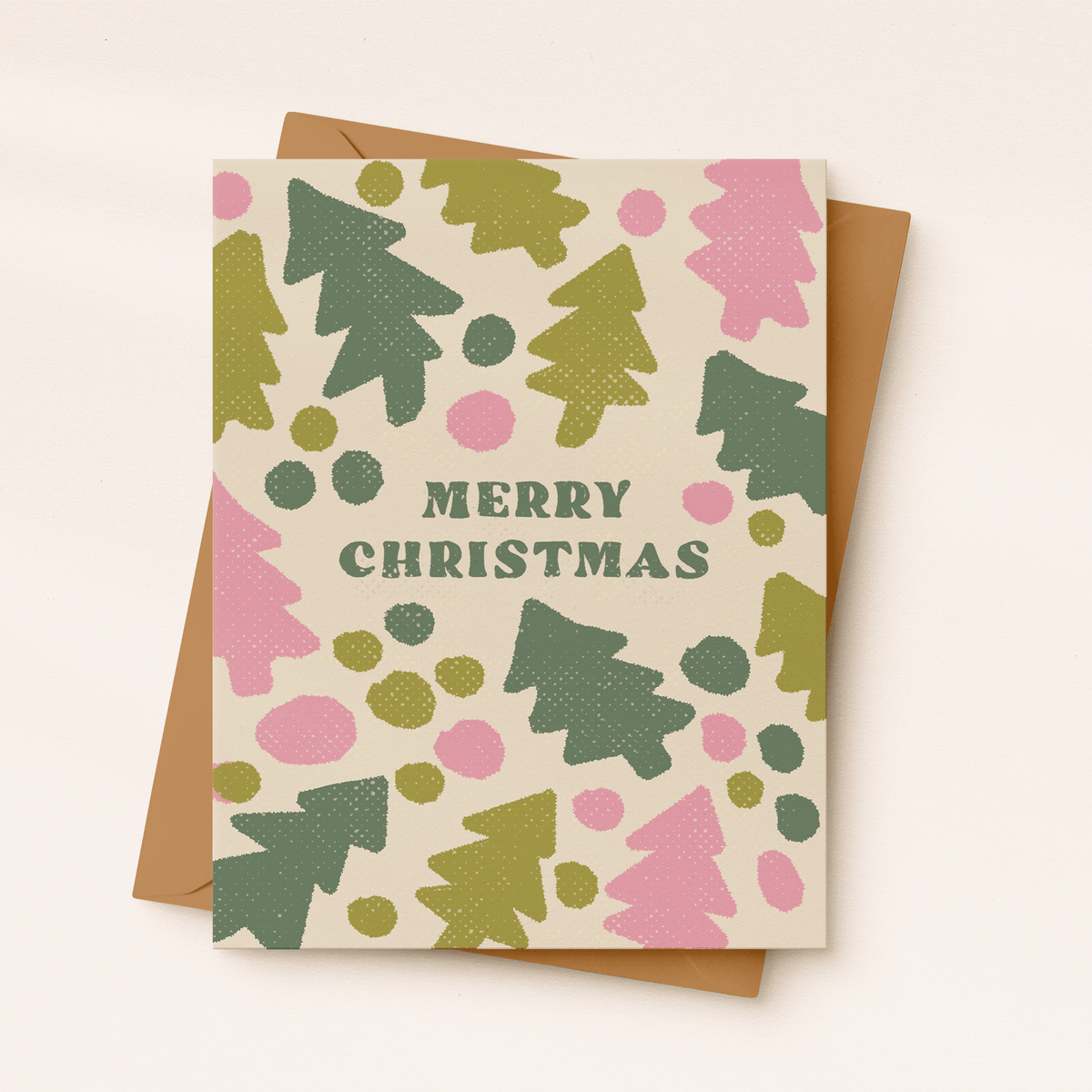 Merry Christmas Trees Card - vibeboxshop