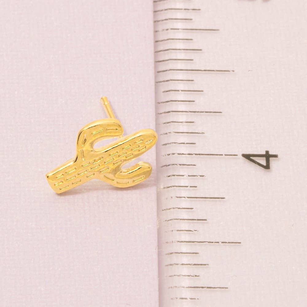 Mini Cactus Stud Earrings - vibeboxshop