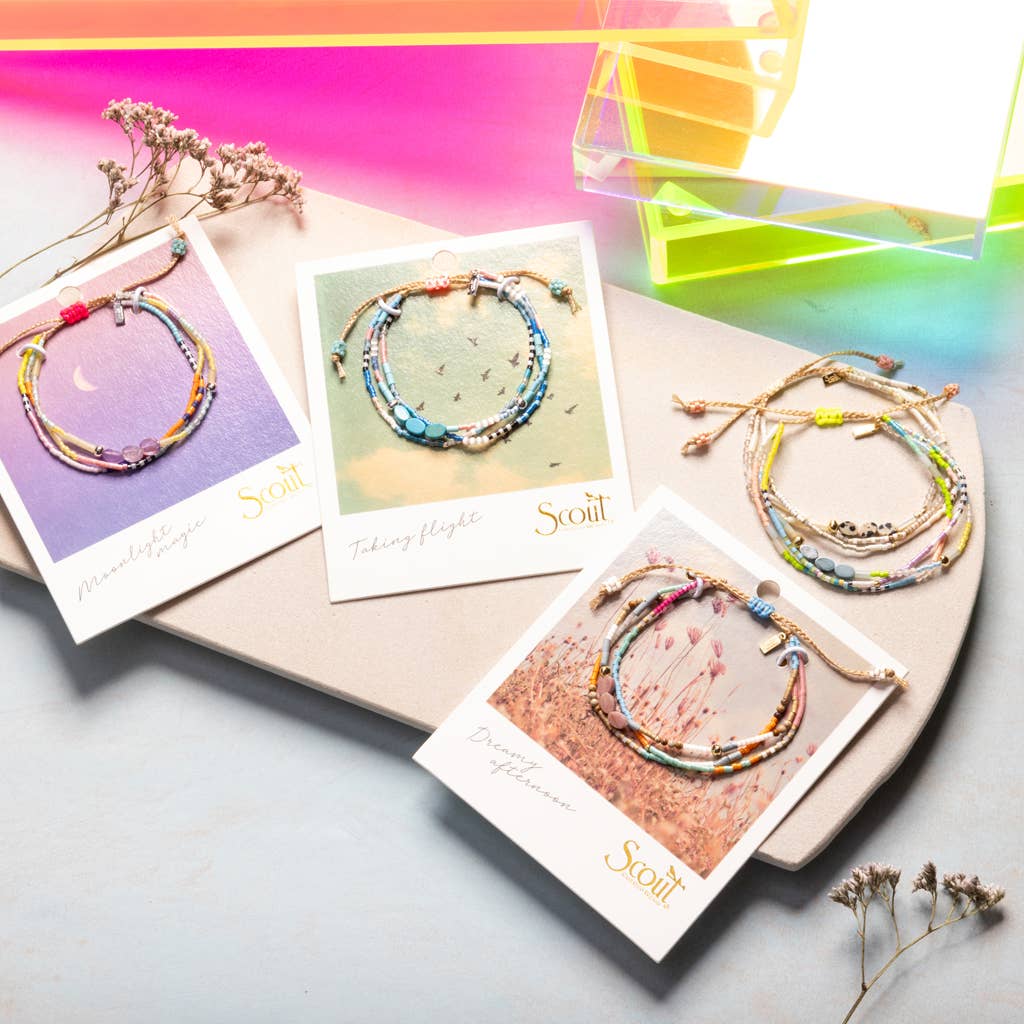 Mixed Media Bracelet - Courage/Amazonite/Gold - vibeboxshop