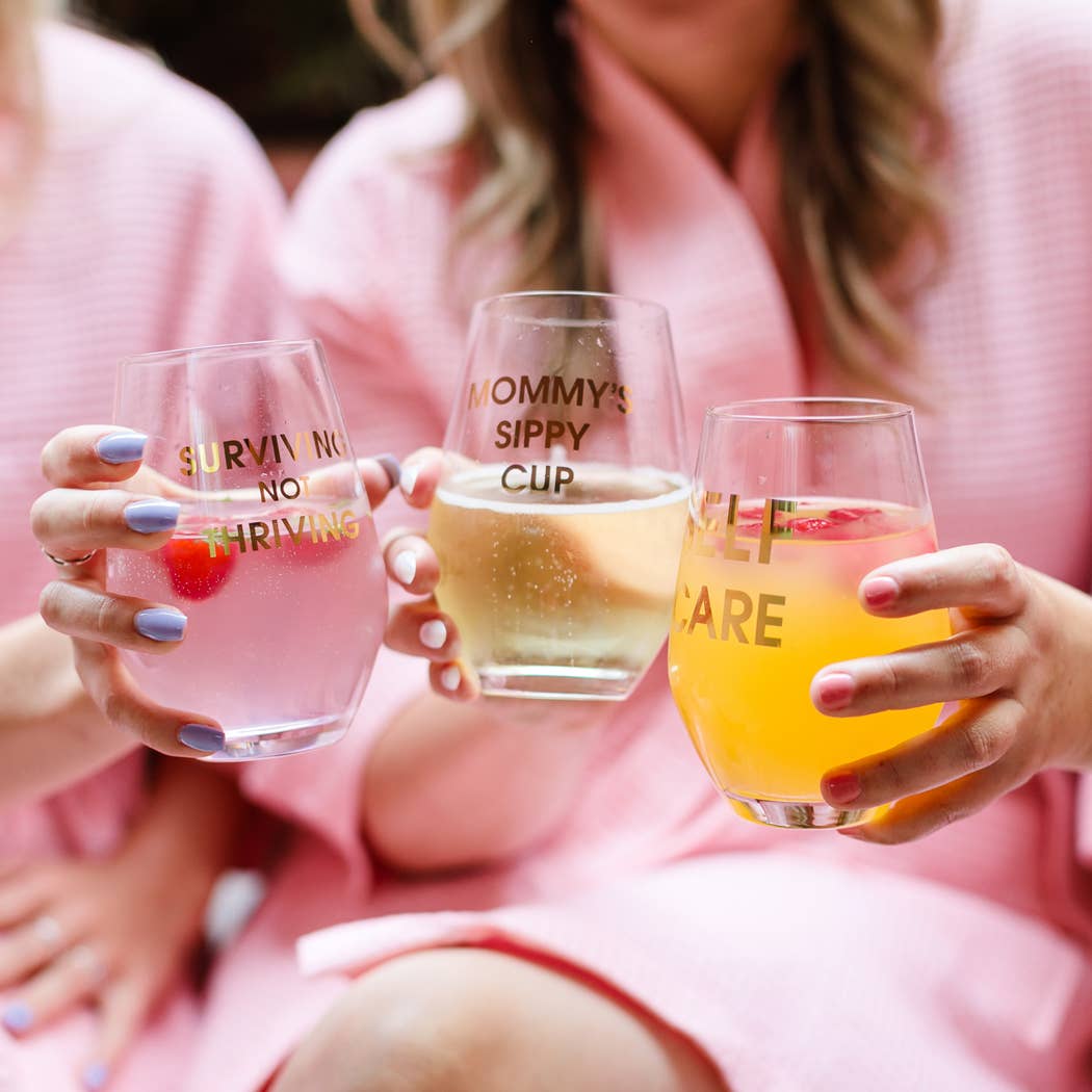 Mommy's Sippy Cup - Stemless Wine Glass - vibeboxshop