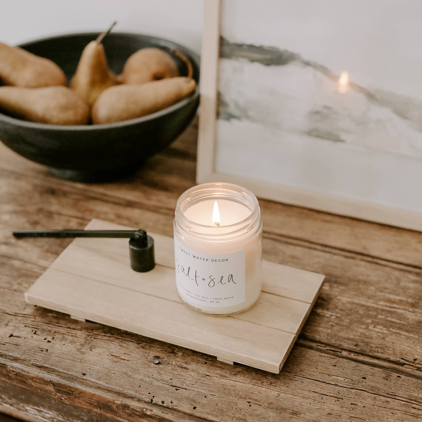 Natural Rectangular Wood Tray - vibeboxshop