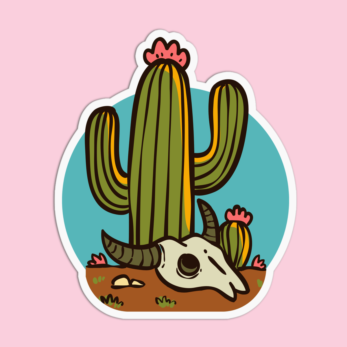 Nature Cactus Vinyl Waterproof Stickers - vibeboxshop