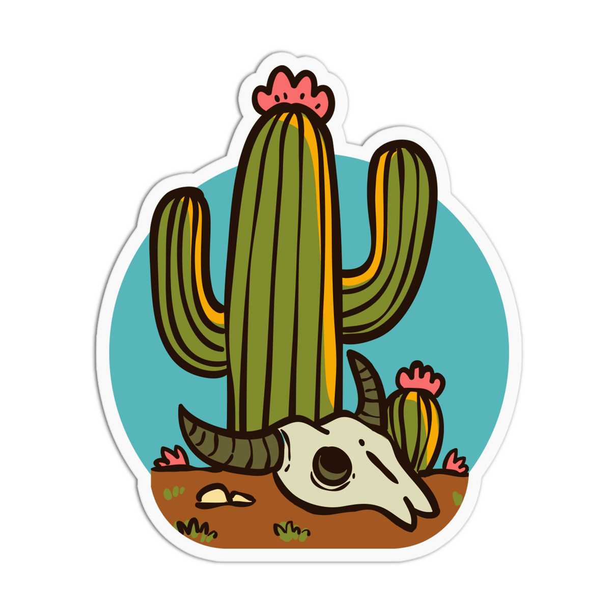 Nature Cactus Vinyl Waterproof Stickers - vibeboxshop