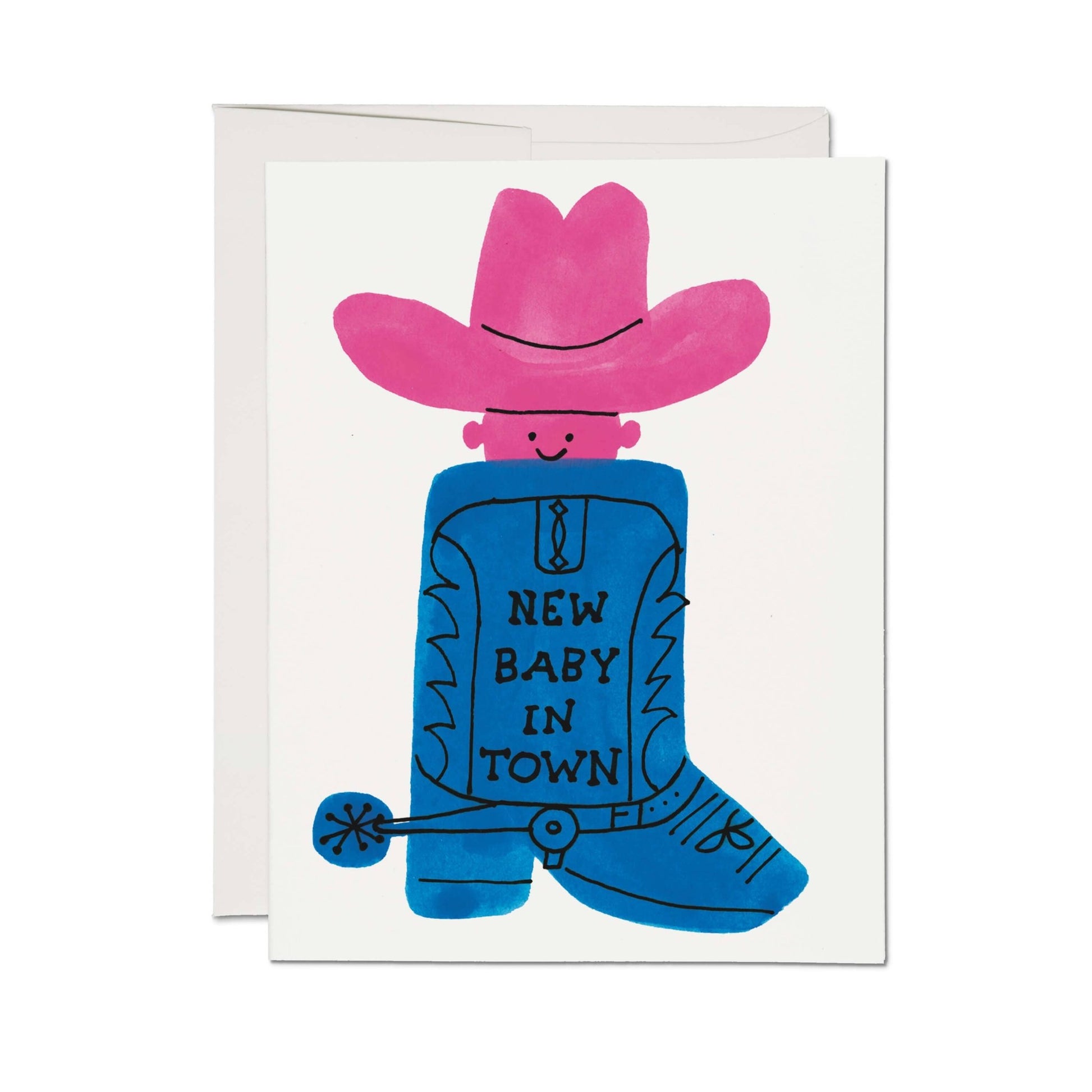 New Baby in Town Cowboy Card - vibeboxshop