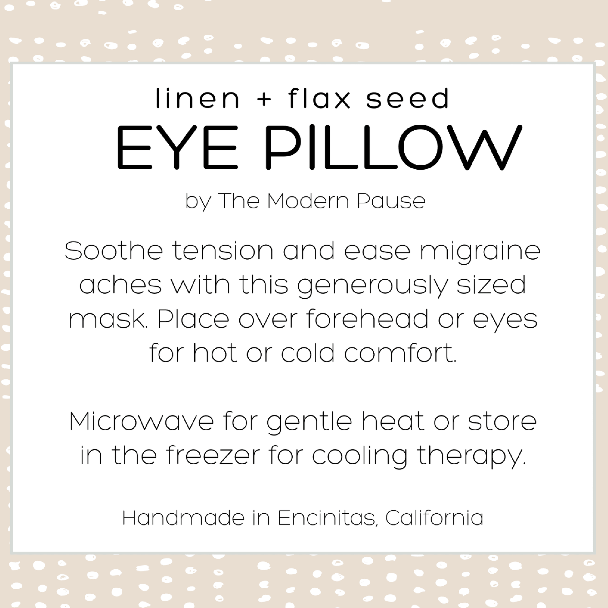 Organic Linen Eye Pillow - vibeboxshop