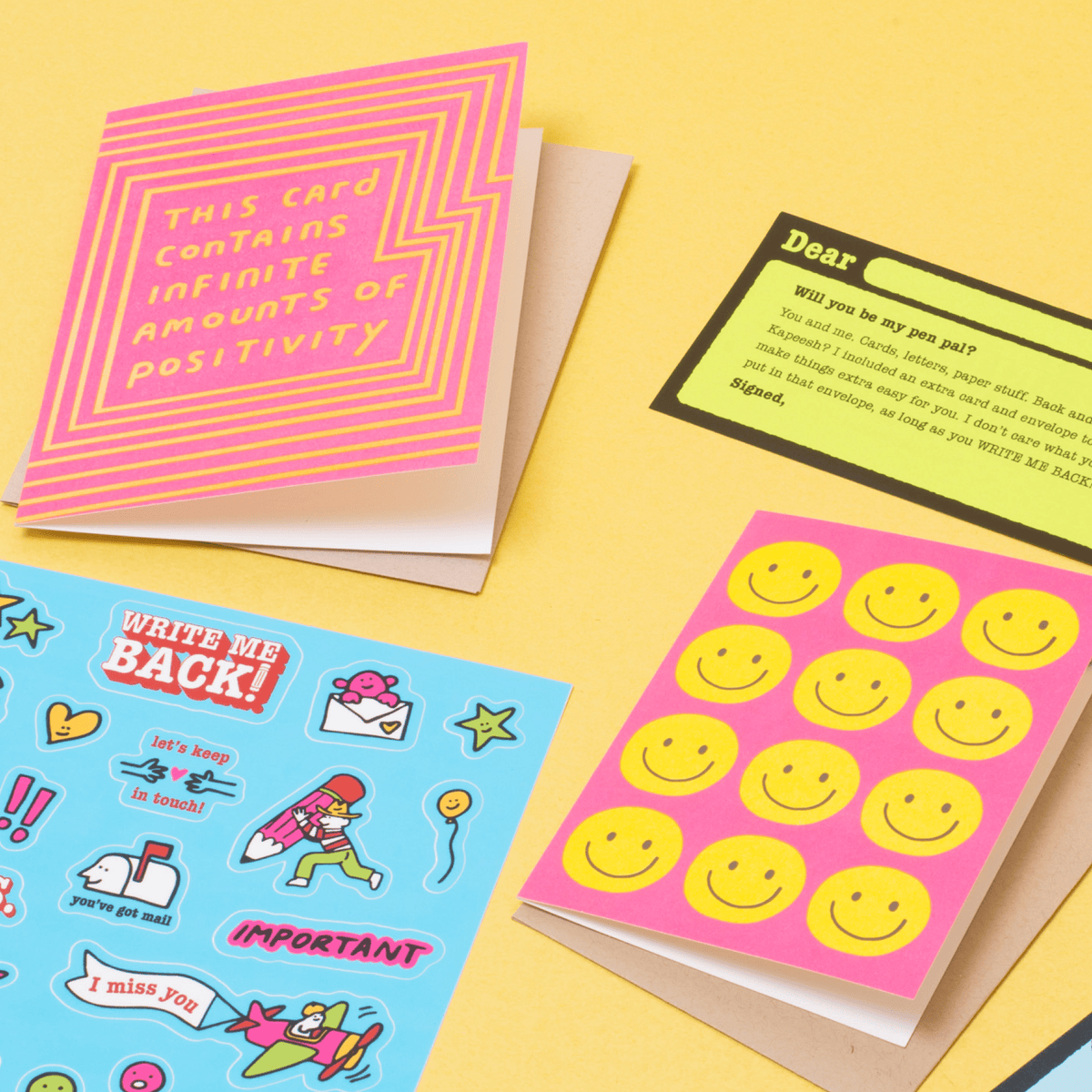 Party Sampler Pack! Write Me Back! Pen Pal Kits - vibeboxshop