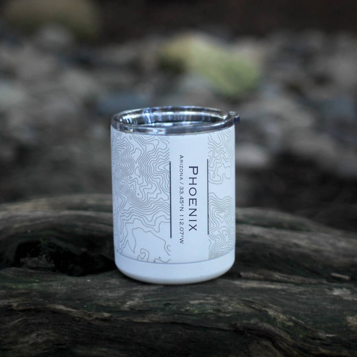 Phoenix AZ Map Insulated Cup in Matte White - vibeboxshop