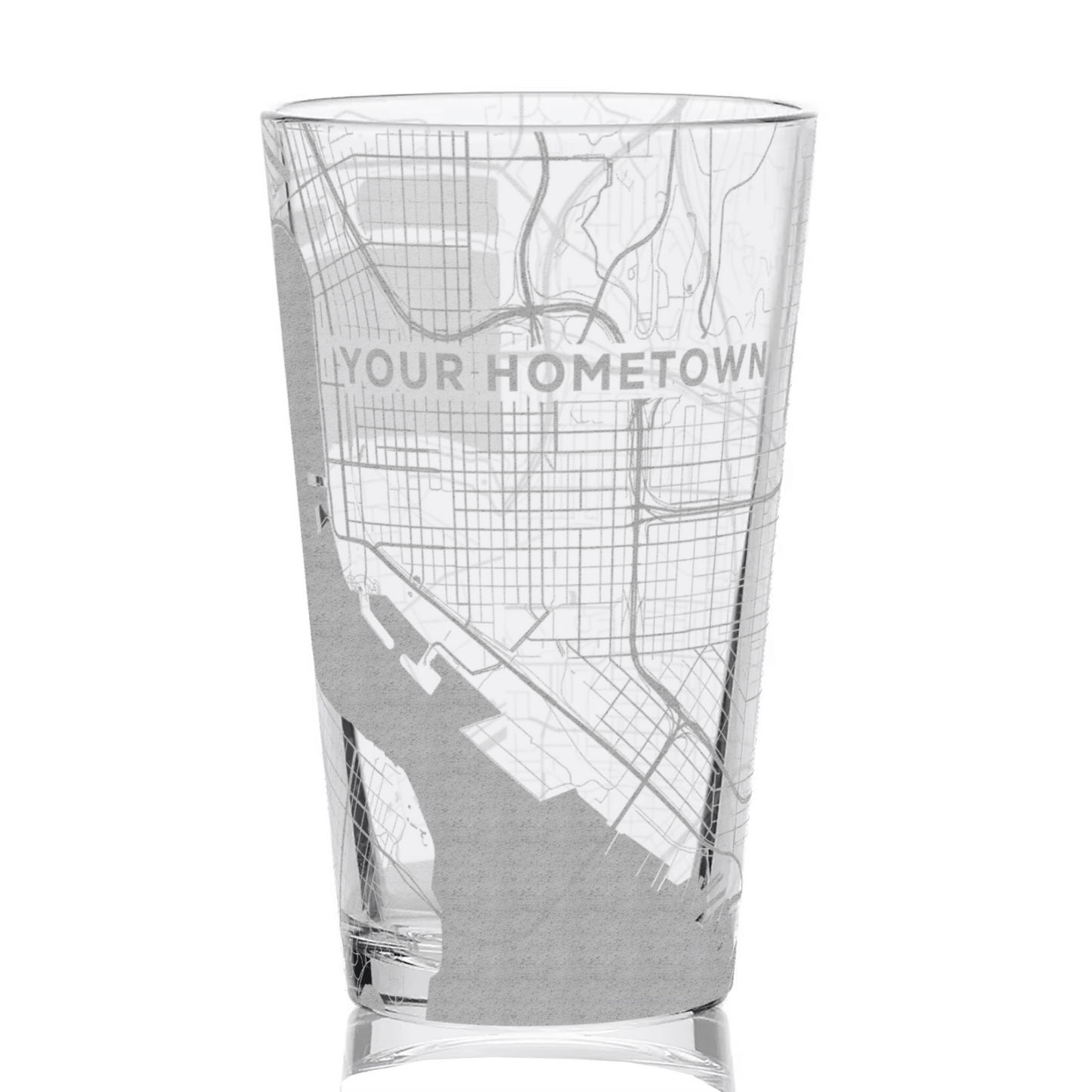 Phoenix, AZ Street Map Pint Glass - vibeboxshop
