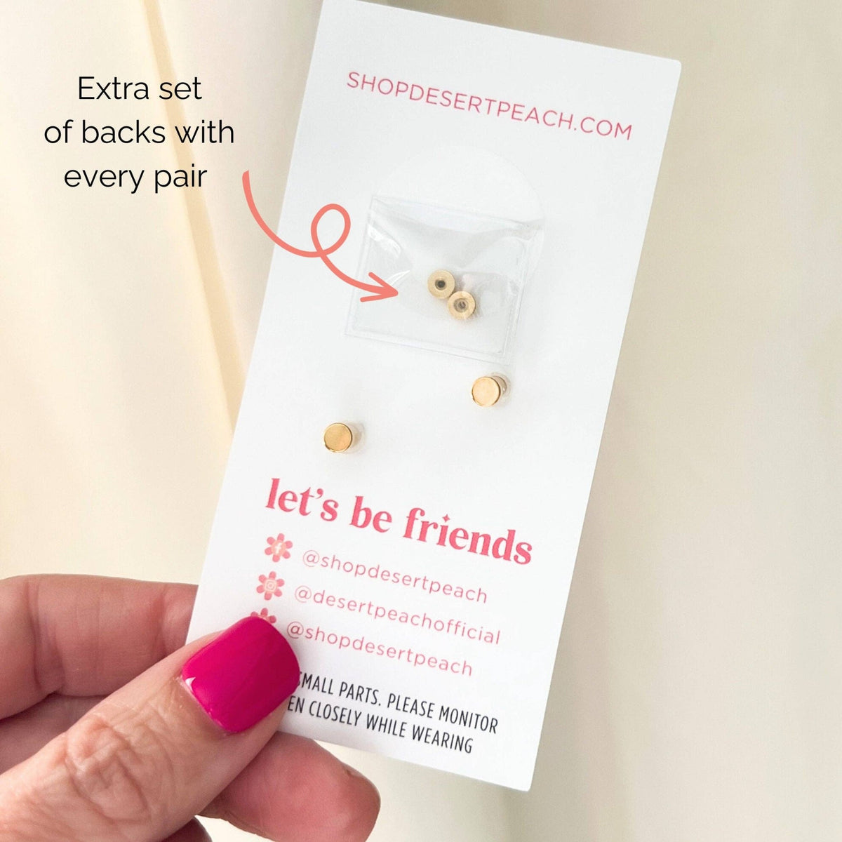 Pink Bow Stud Earrings - vibeboxshop
