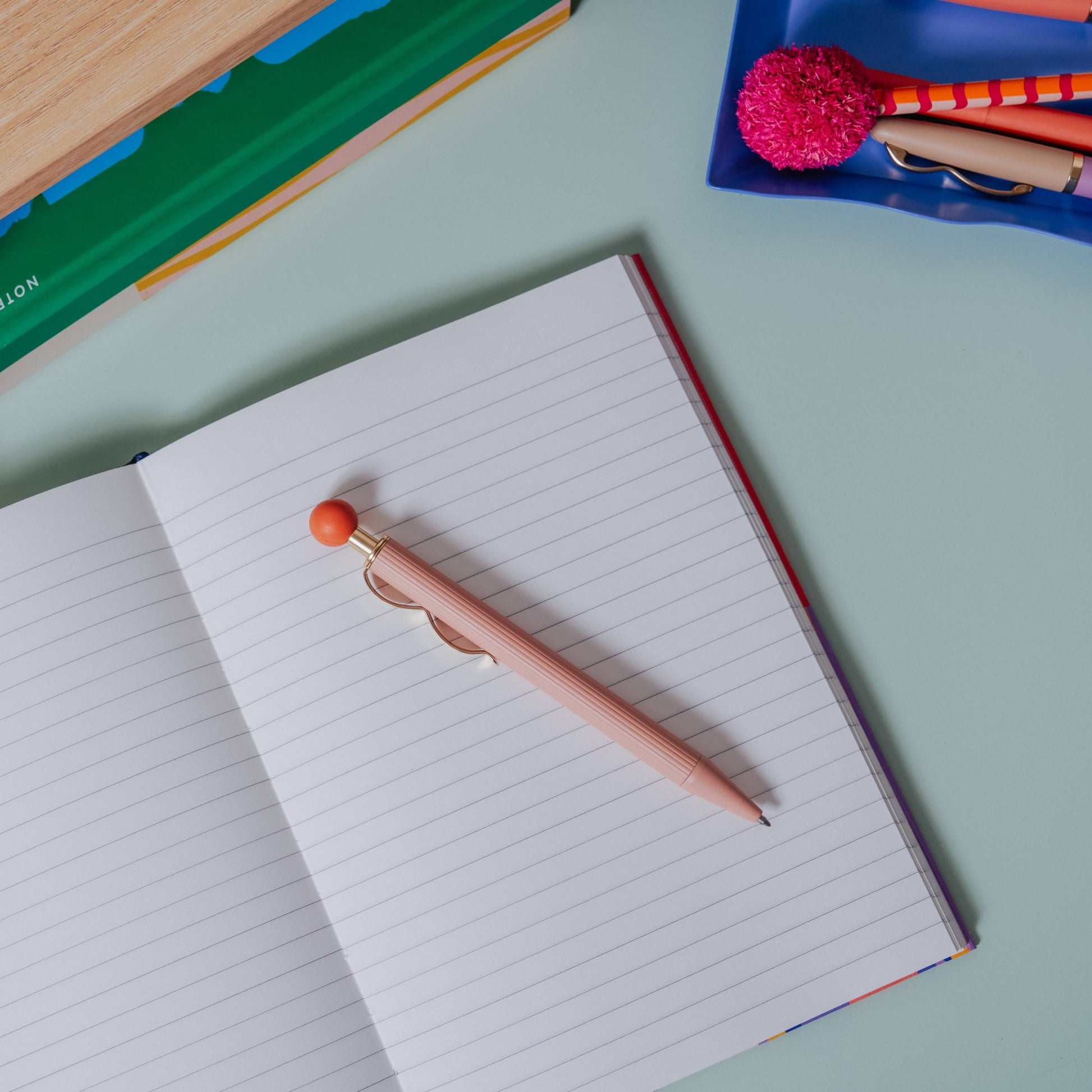 Pink Curve Ballpoint Pen - vibeboxshop