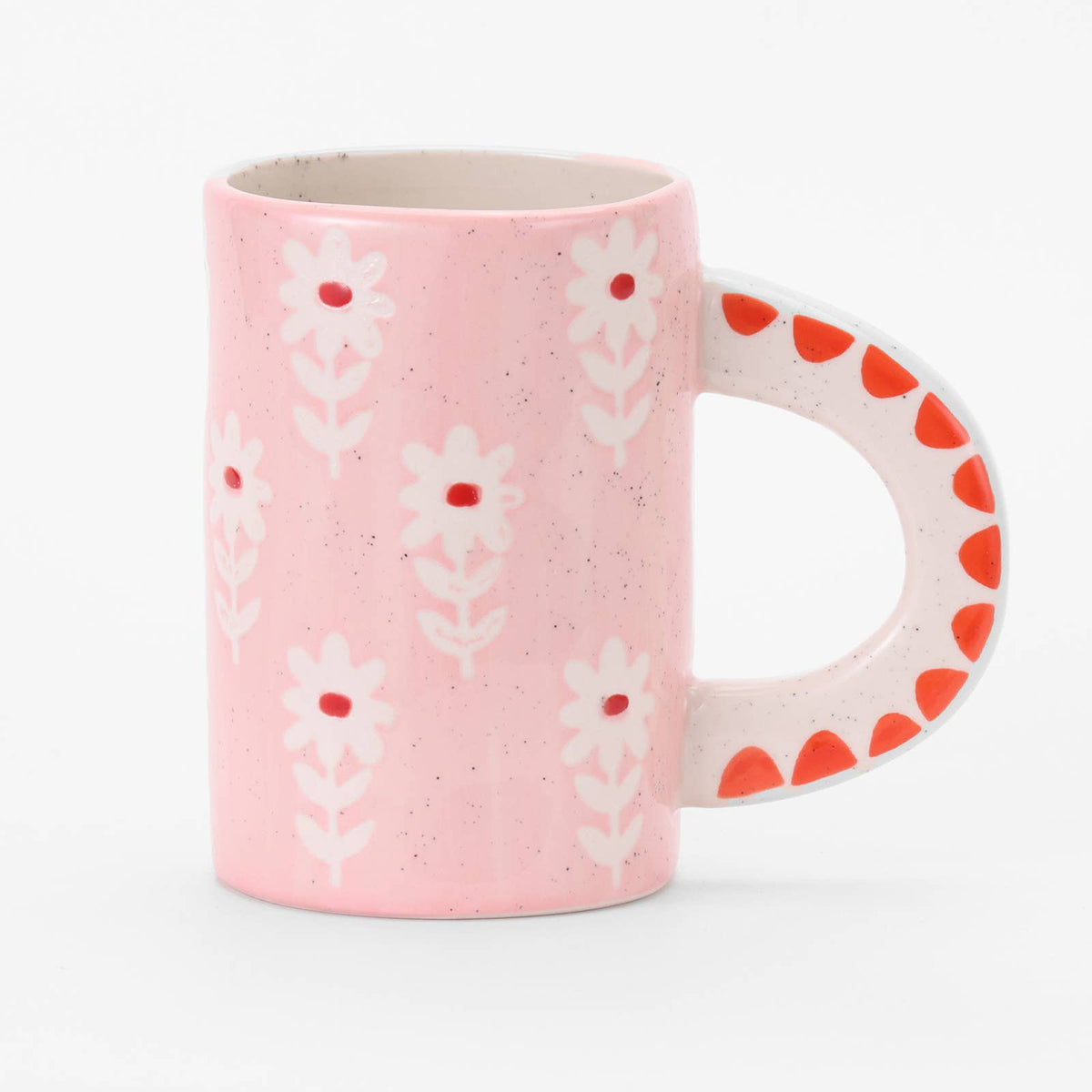 Pink Floral Hand Painted Mug - vibeboxshop