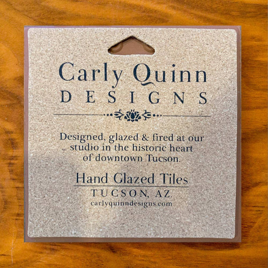 Prickly Pear Bloom Hand Glazed Art Tile Trivet - vibeboxshop