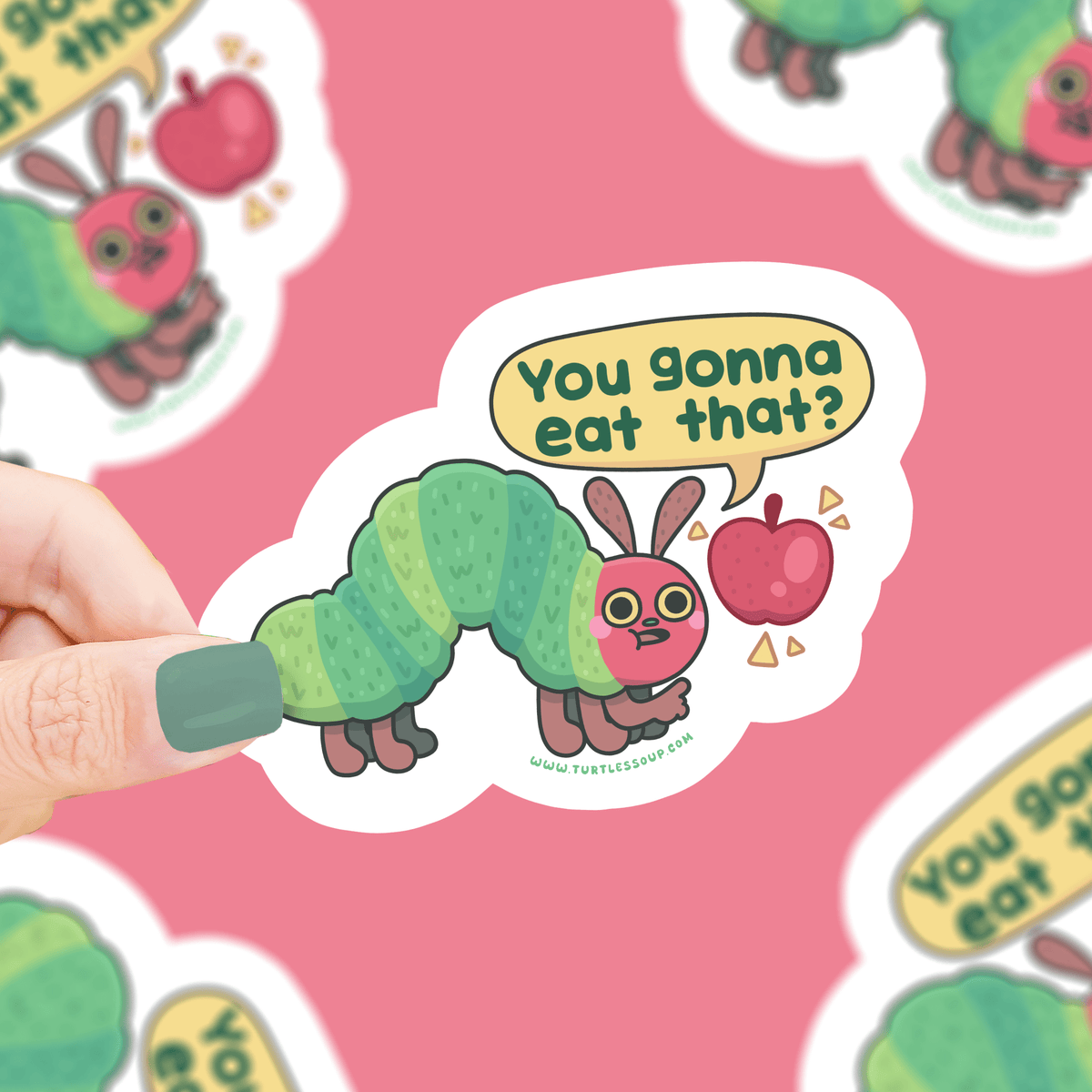 Ravenous Caterpillar Sticker - vibeboxshop